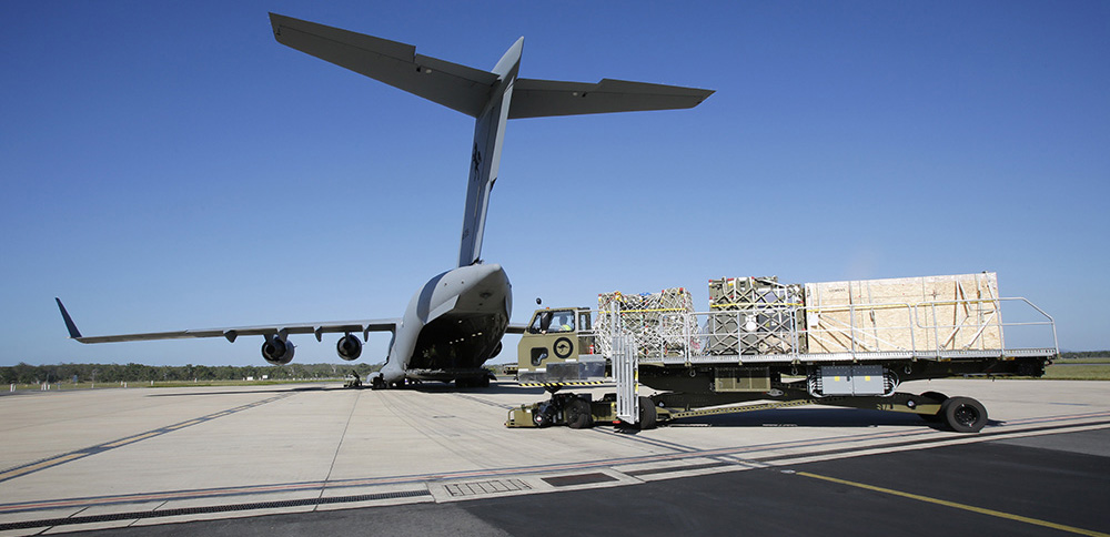 The HTS motor was transported from Germany on a RAAF C-17 Globemaster, arriving at RAAF Base Amberley in February. The HTS motor was transported from Germany on a RAAF C-17 Globemaster, arriving at RAAF Base Amberley in February.