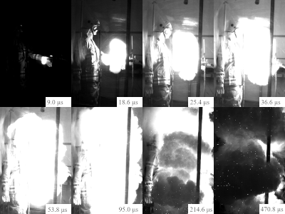 Time-lapse footage of the simulated flare event. Time-lapse footage of the simulated flare event.