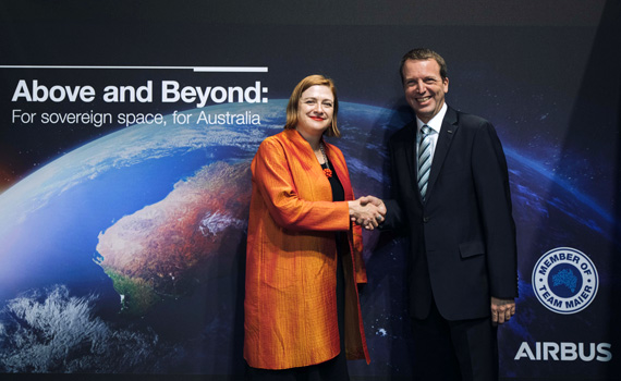 Chief Defence Scientist Tanya Monro and Head of Australasia, Airbus Defence & Space, Sascha Hapke Chief Defence Scientist Tanya Monro and Head of Australasia, Airbus Defence & Space, Sascha Hapke