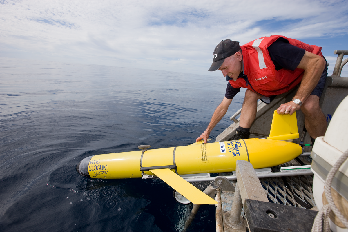 DSTO is using the Slocum Glider, a small commercially available, undersea vehicle, capable of long term monitoring of oceanographic parameters such as temperature, pressure and salinity, to develop, assess and demonstrate costs-effective approaches to unmanned undersea surveillance for the ADF.